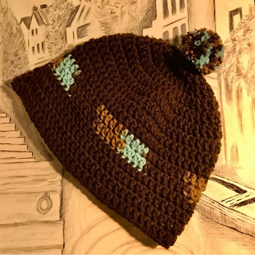 Handmade Adult Size Pom Pom Beanie